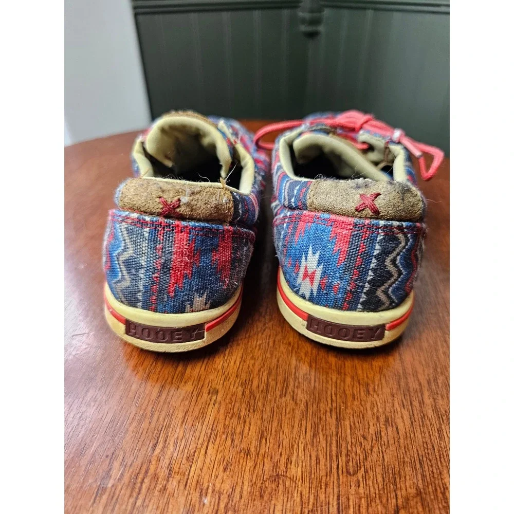 Womens Twisted X Hooey Lopers red Aztec‎ Multi Color Canvas Shoes western